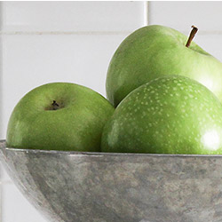 Green apples in a bowl