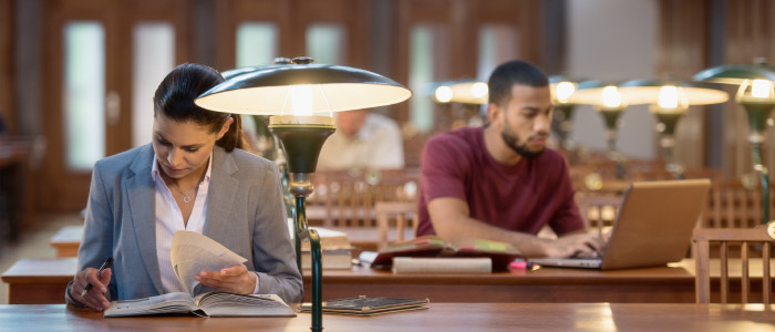 Students studying