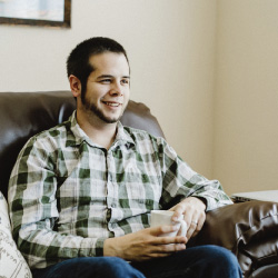 Man on the sofa