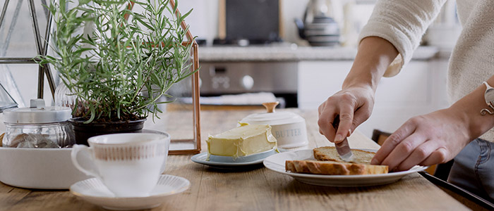 Butter toast in your own kitchen.